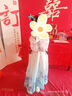 安妮優(yōu)兒（Anneyol）漢服女童秋款2025新款古風(fēng)連衣裙女孩唐裝兒童超仙古裝裙子春秋 粉紅色 130 曬單實(shí)拍圖