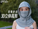 MEIME防曬護(hù)頸面罩女防紫外線(xiàn)頭巾男騎行頭套護(hù)全臉罩冰絲透氣帽子圍脖 一體式面罩【高品質(zhì)款-淺灰色】 曬單實(shí)拍圖