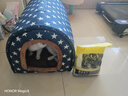 妞派特 NEW PET中大型犬金毛大狗窩保暖冬季可拆洗房屋冬天加厚房子室外戶外貓窩 滿天星普通款愛心貼+防雨布 S號35*32*28cm門洞13*13cm 曬單實拍圖