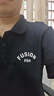 斐樂(lè ) FUSION斐樂(lè )潮牌男子針織短袖POLO衫2025夏新款休閑寬松上衣  正黑色-BK M 170/92A/M 曬單實(shí)拍圖