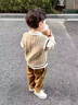 G.DUCKKIDS童裝男童秋裝套裝兒童服裝男寶寶春秋季學(xué)院風(fēng)三件套1小男孩衣服 米白色8223款-春秋 90 尺碼1~2歲【 80-90cm】cm 曬單實(shí)拍圖