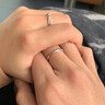 中國(guó)黃金輕奢鉆石戒指情侶對(duì)戒生日禮物送女友老婆結(jié)婚紀(jì)念實(shí)用七夕情人節(jié) 交織足銀情侶鉆戒 曬單實(shí)拍圖