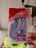 李寧（LI-NING）兒童泳衣女童拼色短袖連體平角游泳衣泳鏡泳帽泳包套裝052紫藍(lán)170 曬單實(shí)拍圖