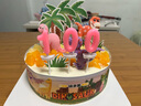 味多美  恐龍樂(lè )園蛋糕 生日蛋糕 北京同城配送 兒童水果蛋糕 20cm 原味坯雜果夾心 曬單實(shí)拍圖