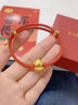 Giely背包小狗黃金手鏈女足金線條生肖狗紅繩手鐲七夕情人節(jié)禮物送女友 足金背包小狗手鏈【紅繩】 曬單實(shí)拍圖