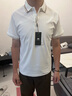 法曼斯夏季薄款透氣休閑時(shí)尚修身男士短袖翻領(lǐng)POLO衫 白色常規 XL 曬單實(shí)拍圖