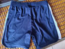 鴻星爾克（ERKE）童裝女中大童五分短褲兒童夏季運動(dòng)防曬褲UPF50+藍黑色165 曬單實(shí)拍圖