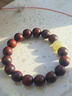 戚小米小葉紫檀手串女男款木質(zhì)文玩佛珠轉運珠手鏈念珠血檀木盤(pán)玩串珠子 珠徑約8mm+盤(pán)玩布袋 曬單實(shí)拍圖