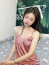 Dudant奢侈國際品牌2025真絲女士薄款性感v領可外穿吊帶背心短褲兩件套 霧霾藍【吊帶+短褲】 S 【90-100斤】 曬單實拍圖
