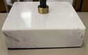 白色大理石雕塑底座  工藝品底座臺面 大理石石頭石材方塊底座 白色（天然爵士白大理石） 10*10*3cm 曬單實(shí)拍圖