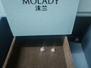 沫蘭（MOLADY）S999足銀四葉草耳釘優(yōu)雅女士耳環(huán)耳飾生日紀念日禮物送女友老婆 進(jìn)口白鋯*幸運四葉草[送禮推薦] 曬單實(shí)拍圖