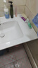 波彼（BOBI）陶瓷一體盆左側邊盆洗手盆單盆4850寬浴室柜實(shí)心臺盆洗臉面池定制 【80*50cm】左盆+下水器+安裝膠 曬單實(shí)拍圖