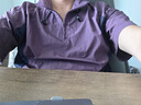 倉石一樹半拉鏈冰絲短袖t恤男寬松夏季薄款美式山系戶外速干抽繩體恤潮 醬紫色 L 【120-135斤】 曬單實拍圖