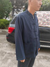 PIERRE CARDIN唐裝男士長(zhǎng)袖套裝2025春秋新款中式復(fù)古風(fēng)中老年爸爸爺爺生日禮物 藏青色 長(zhǎng)袖+長(zhǎng)褲 XL /180/42 曬單實(shí)拍圖