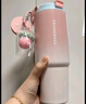 星巴克（Starbucks）杯子 多肉花園系列 不銹鋼桌面杯高顏值可愛便攜隨行杯男女士送禮 不銹鋼雙飲口杯(配掛件)820ml 曬單實(shí)拍圖