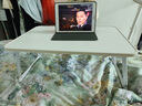 JCZS德國品牌床上小桌子可折疊桌筆記本電腦桌書(shū)桌家用簡(jiǎn)易飄窗閱讀桌 大號暖白豪華款70*40U型卡槽杯托 曬單實(shí)拍圖