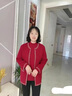 恒源祥媽媽秋裝洋氣外套2023新款中老年女春秋季針織上衣長袖毛衣兩件套 酒紅色 L (建議85-100斤) 曬單實拍圖