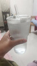 大容量豎紋吸管杯玻璃杯夏季女水杯冰美式咖啡冷飲杯家用杯子 竹節(jié)杯【單只】600ml 曬單實(shí)拍圖