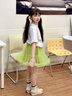 魅樂凱六一兒童啦啦隊(duì)演出服小學(xué)生校運(yùn)動會開幕式班服表演幼兒園合唱服 綠色彩虹短袖+白裙+襪子+方巾 130 （尺碼標(biāo)準(zhǔn)） 曬單實(shí)拍圖