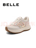 百麗（Belle）跑道系列阿甘鞋女商場(chǎng)同款運動(dòng)休閑鞋3E829CM4 杏色 37 (235mm) 曬單實(shí)拍圖