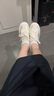 ZHR德訓(xùn)鞋女復(fù)古軟底低幫女鞋運動通勤休閑鞋子女 EJ55 米銀 37  曬單實拍圖