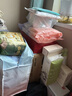 babycare初生嬰兒全棉抱被安撫調(diào)溫產(chǎn)房新生兒包被4層莫利亞淺灰紫90*90 曬單實拍圖
