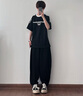 smilerepublic經(jīng)典黑色低幫可替換開口笑厚低幫系帶帆布鞋潮流百搭 黑色 43 曬單實(shí)拍圖