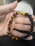 中國黃金足金招財貔貅黃金手鏈男黑曜石虎眼手串送男友老公生日 足金招財貔貅手串 曬單實拍圖