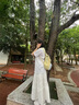 谷艦沐白色半裙A字裙中長(zhǎng)款半身裙女蓬蓬裙可愛(ài)顯瘦百褶傘裙蛋糕裙潮 白色 白色半身裙 2XL 125-140斤 曬單實(shí)拍圖