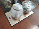 益茶福全自動上水電熱水壺底部上水嵌入式茶臺功夫茶燒水壺飲水燒水一體機抽水玻璃煮茶壺保溫泡茶壺 SQ-008金色玻璃套裝 1L 曬單實拍圖