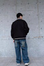 安初夏棒球服外套男套裝春秋款潮牌痞帥夾克一整套搭配帥氣牛仔褲三件套 外套黑+長白T+牛仔褲藍(lán)【三件】 XL 建議120-140斤 曬單實(shí)拍圖