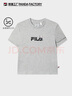 FILA斐樂(lè )大熊貓短袖T恤女秋新品修身純棉百搭運動(dòng)休閑上衣 煙云花灰-MG 2XL 180/96A/XXL 曬單實(shí)拍圖
