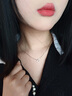 凰飾麗（PHOENIXSILY）幾何足銀項(xiàng)鏈女銀鎖骨鏈時(shí)尚送女生女朋友生日禮物實(shí)用高端 棱光簡(jiǎn)跡【代寫賀卡】 曬單實(shí)拍圖