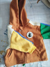 G.DUCKKIDS小黃鴨童裝男童外套春秋兒童新款秋裝外套卡通男寶寶外出連帽風(fēng)衣 咖啡色 100 (建議90-98cm 2-3周歲） 曬單實(shí)拍圖
