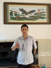 UHX夏季防靜電工作服套裝薄款短袖上衣定制高端管理層長(zhǎng)袖工裝勞保服 【短袖套裝】-淺灰色 XL (175) （建議140-160斤） 曬單實(shí)拍圖