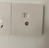 公牛（BULL）開關插座 二位電腦帶電視打線型六類插座 奶油風 G12T223B 暮雪白 曬單實拍圖