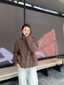 波司登（BOSIDENG）2025新款輕薄羽絨服女短款立領(lǐng)90絨寬松休閑保暖外套B250135304 砂礫棕|7B51 M 165/88A 體重約110-120斤 曬單實(shí)拍圖