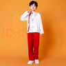 璽檸XINING中國風(fēng)漢服小學(xué)生運動(dòng)會(huì )班服啦啦隊國學(xué)表演服幼兒園畢業(yè)演出服裝 男印花長(cháng)袖上衣+紅長(cháng)褲 140 曬單實(shí)拍圖