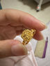 中國黃金（CHINA GOLD）黃金戒指女足金小方糖戒指輕奢指環(huán)情人節實(shí)用生日禮物送女友老婆 足金小方糖繞線(xiàn)戒指 約2g 曬單實(shí)拍圖