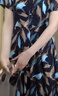 帕羅2025夏季新款真絲連衣裙女文藝復(fù)古100%桑蠶絲印花顯瘦裙子 黑色 2XL 曬單實(shí)拍圖