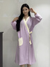 暖優(yōu)純棉紗布浴袍可穿式吸水全棉女成大人睡袍夏季洗澡浴衣薄2025新款 肌膚白:彩紗浴袍 L碼【適合100-130斤穿】 曬單實拍圖
