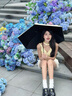 覓雨missrain口袋防曬傘晴雨兩用黑膠防紫外線(xiàn)太陽(yáng)傘輕便折疊雨傘 香梨杏 曬單實(shí)拍圖