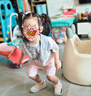 安踏兒童男女?huà)胪苄?025夏舒適防滑寶寶學(xué)步鞋一腳蹬鞋A22520024 曬單實(shí)拍圖