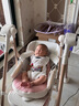 QCCOF電動(dòng)寶寶餐椅嬰兒0-6歲多功能二合一搖椅兒童折疊電動(dòng)餐椅餐桌椅 白【電動(dòng)搖椅+萬(wàn)向輪+可坐可躺】 PU墊+雙餐盤(pán)+護肩護胯+帶搖籃曲 曬單實(shí)拍圖