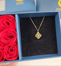 中國黃金（CHINA GOLD）四葉草黃金項鏈女足金轉(zhuǎn)運珠吊墜七夕情人節(jié)禮物送女友老婆表白 【京速達】轉(zhuǎn)運珠四葉草足金吊墜 贈S925鏈 曬單實拍圖