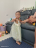 巴厘小豬女寶寶連衣裙夏季新中式公主裙兒童衣服短袖夏裝周歲禮服女童裙子 夏日花 90 cm 曬單實(shí)拍圖