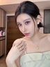 DIANA KANE古法傳承足金包銀花好月圓女士玫瑰掛墜幸?；ǚ被ㄋ棋\項(xiàng)鏈送女友 玫瑰花吊墜【包金約0.4克】送項(xiàng)鏈 曬單實(shí)拍圖