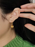 中國黃金（CHINA GOLD）玫瑰花黃金耳釘女花朵足金耳環(huán)耳墜節(jié)日情人節(jié)禮物送女友老婆媽媽 玫瑰花耳環(huán) 約0.94g【品牌禮盒】 曬單實拍圖