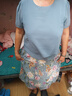 艾薇佳大碼女裝胖妹妹夏季遮肚子顯瘦連衣裙套裝微胖女裝洋氣胖人穿搭 藍色 5XL （建議155-170斤） 曬單實拍圖
