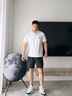 361°polo衫男t恤男短袖衣服運動服飾夏季冰絲速干足球跑步男士健身裝 本白【速干】 L 曬單實拍圖